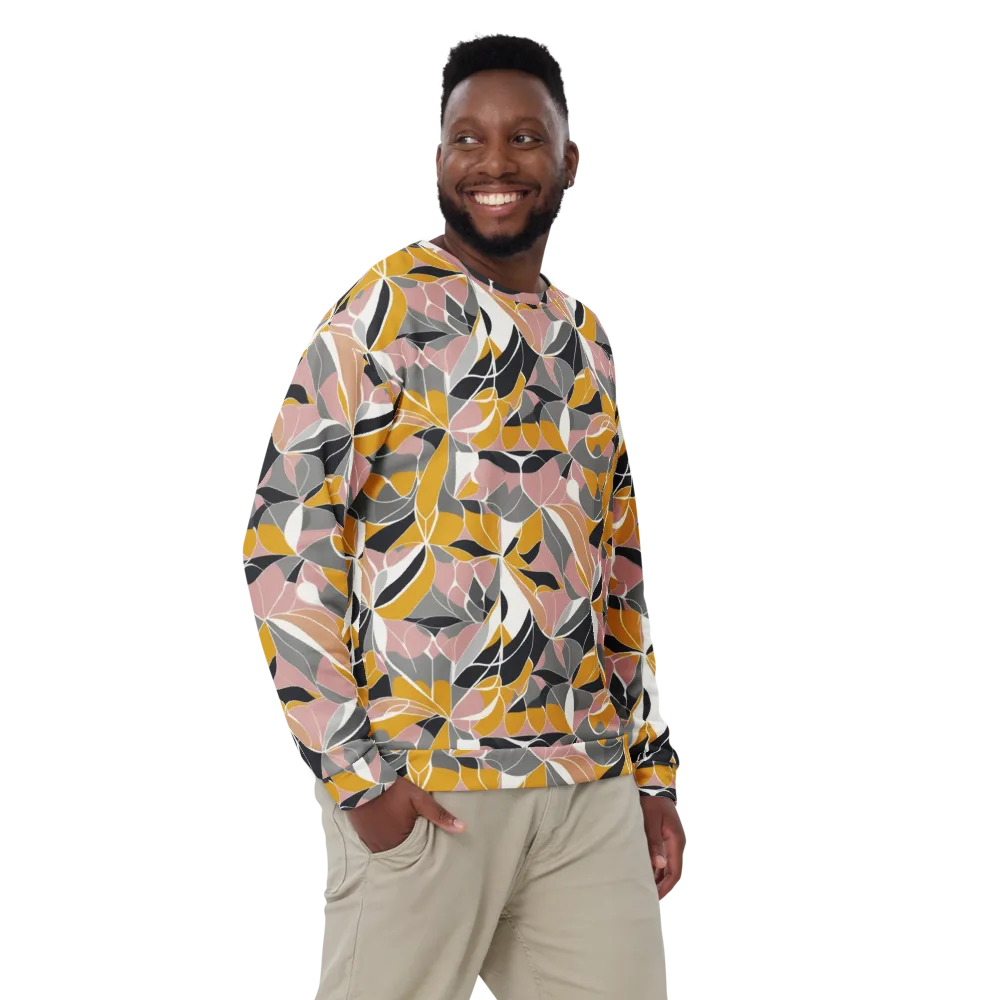 Ochre Petal Circuit on Sweatshirt — Front