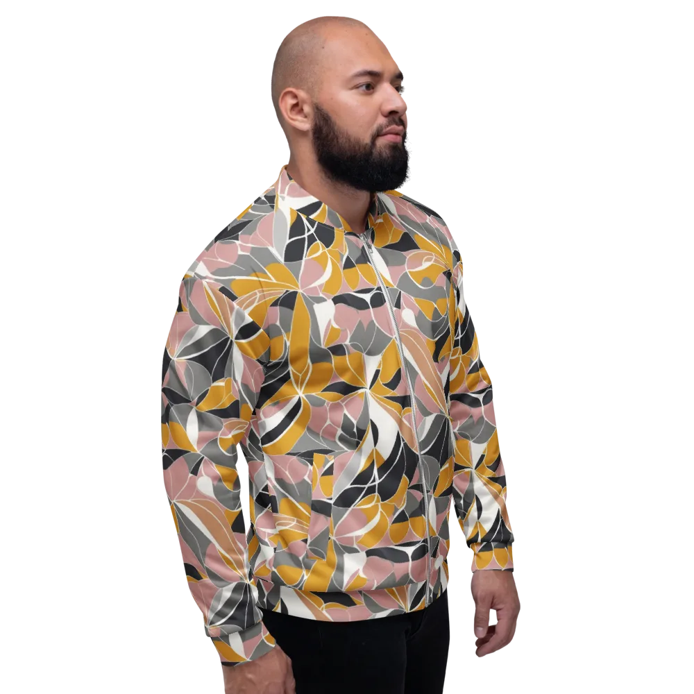 Ochre Petal Circuit on Bomber Jacket — Right