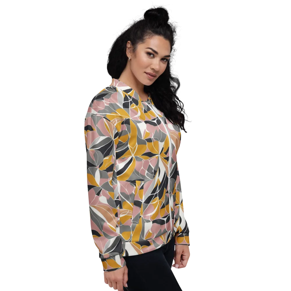 Ochre Petal Circuit on Bomber Jacket — Right