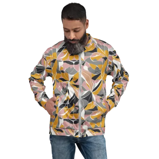 Ochre Petal Circuit on a Bomber Jacket