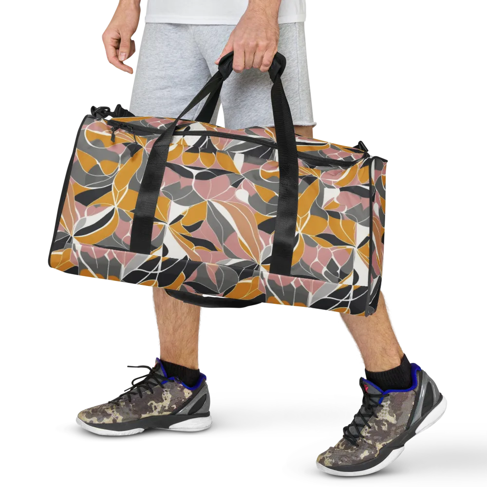Ochre Petal Circuit on Duffle Bag — Front