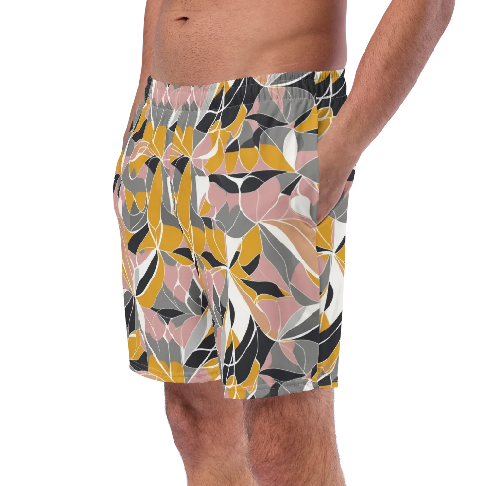 Ochre Petal Circuit on Swim Trunks — Left Front