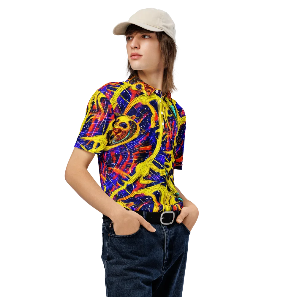 Carlo Galli Bibiena on Men's Slim Fit Polo Shirt — Right Front
