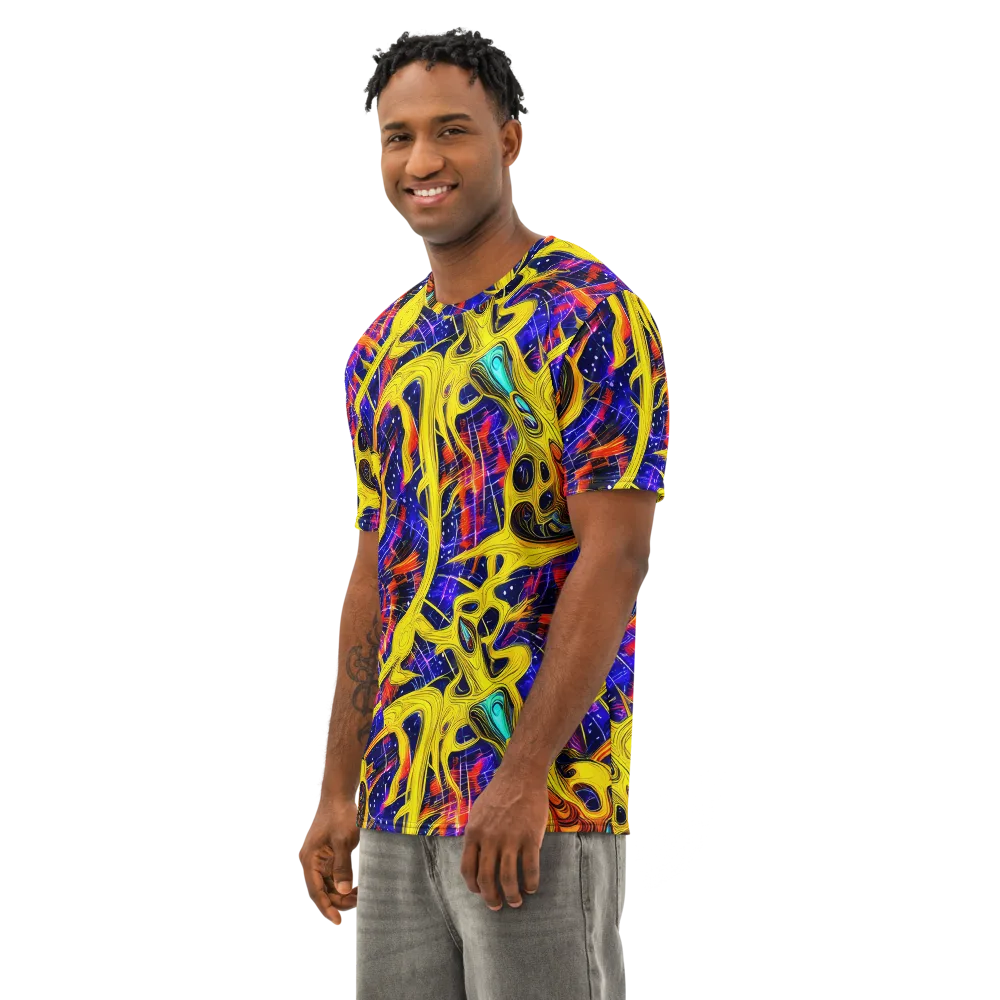 Carlo Galli Bibiena on Men's Cotton Crew Neck T-Shirt — Left Front