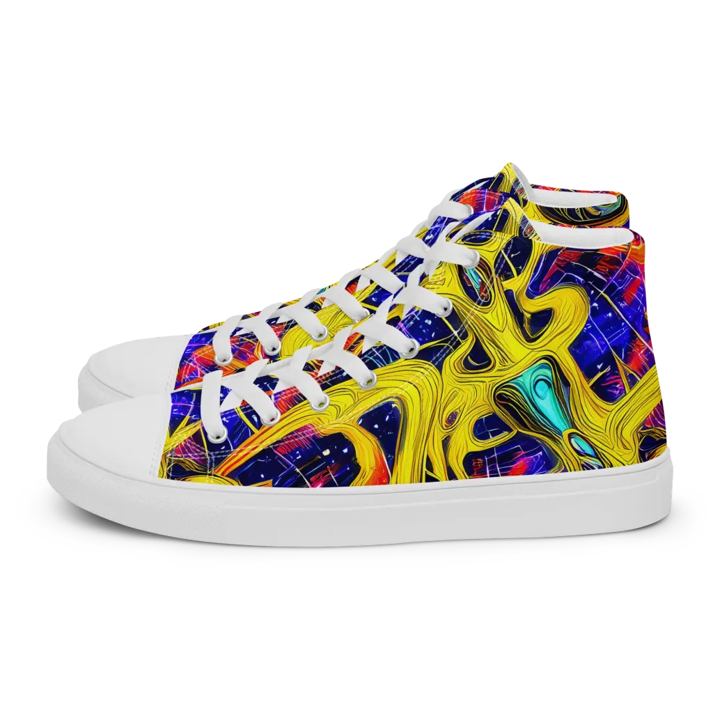Carlo Galli Bibiena on Men's High Top Canvas Shoes — Left