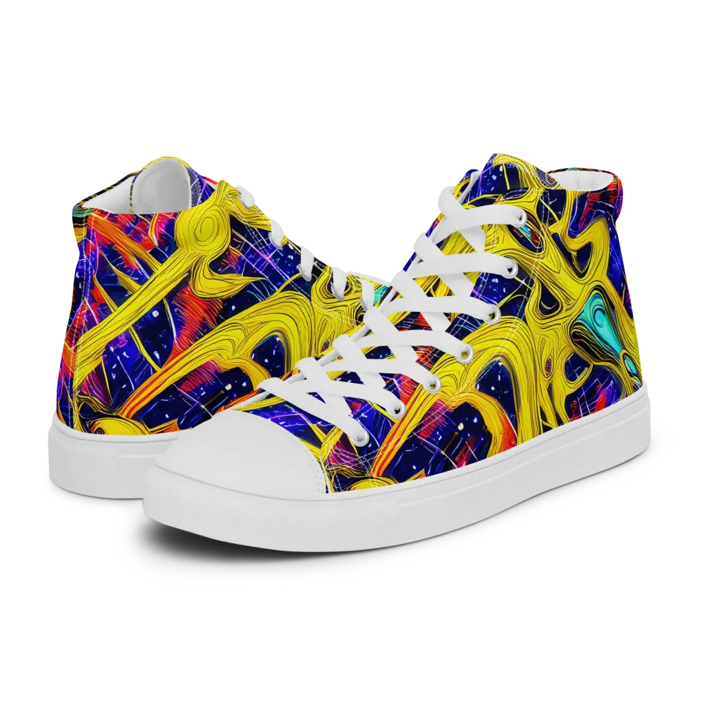 Carlo Galli Bibiena on Men's High Top Canvas Shoes — Left