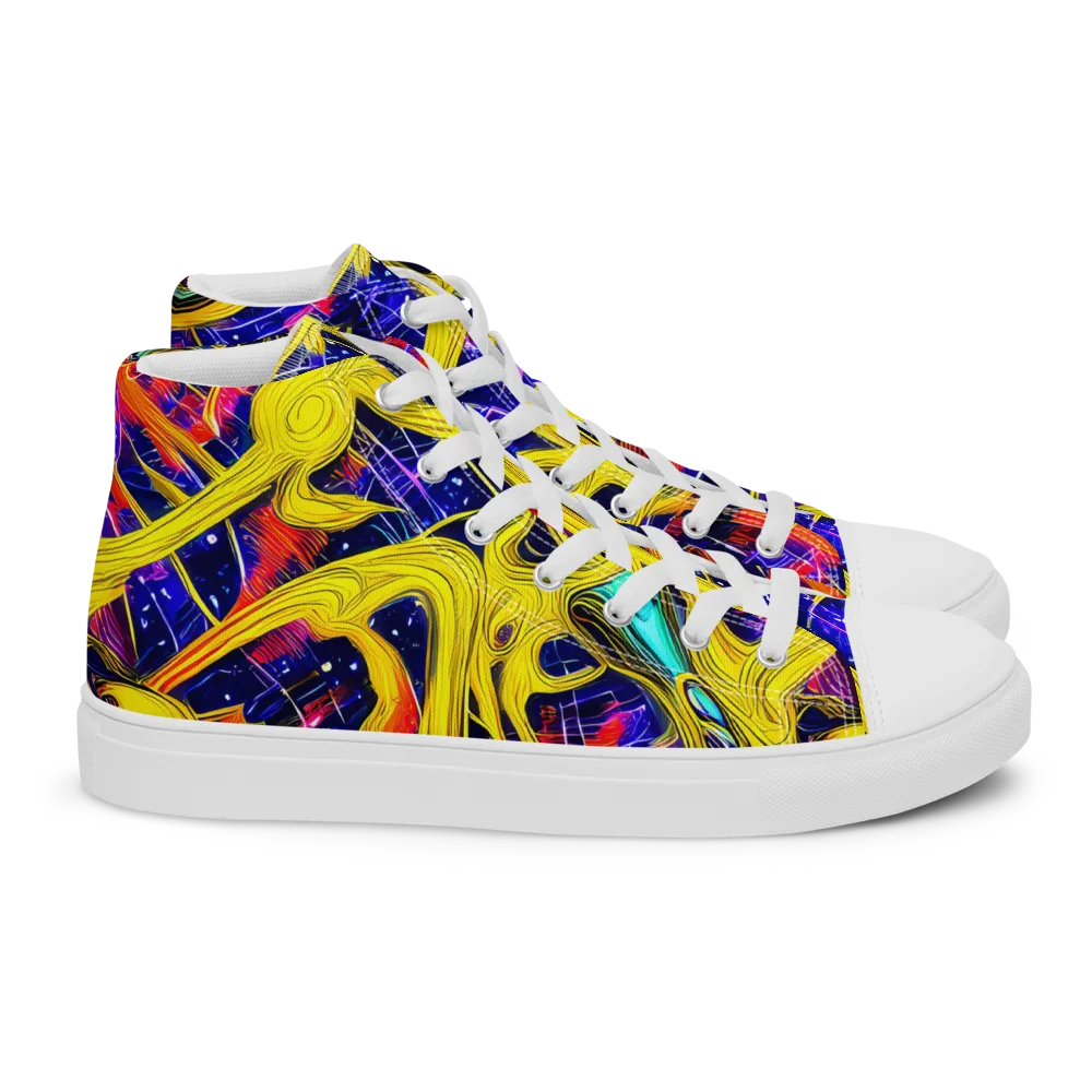 Carlo Galli Bibiena on Women's High Top Canvas Shoes — Right