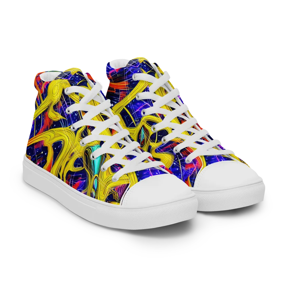 Carlo Galli Bibiena on Women's High Top Canvas Shoes — Right Front