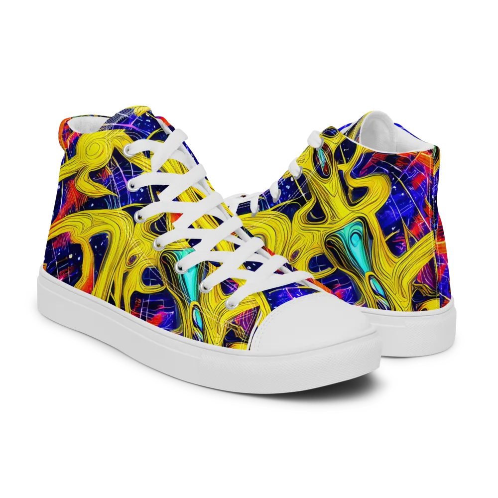 Carlo Galli Bibiena on Women's High Top Canvas Shoes — Right