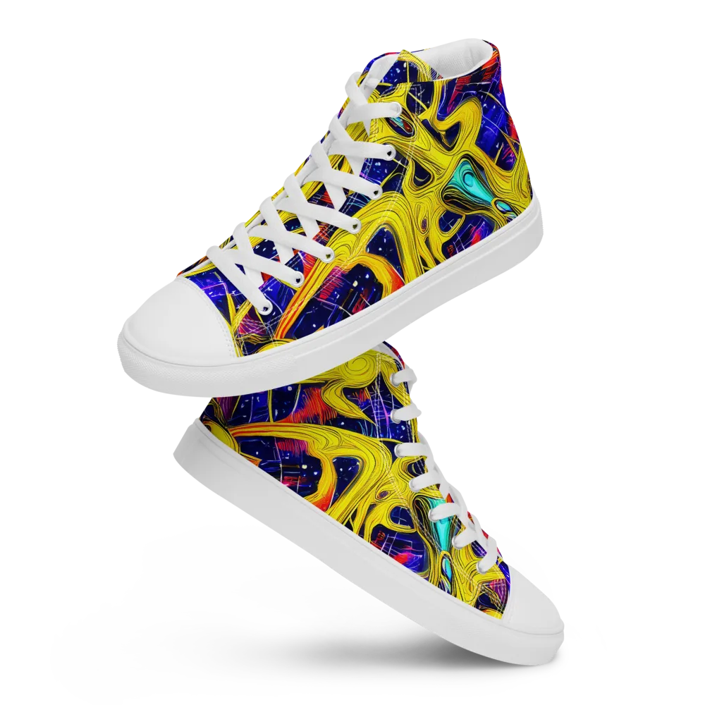Carlo Galli Bibiena on Women's High Top Canvas Shoes — Front
