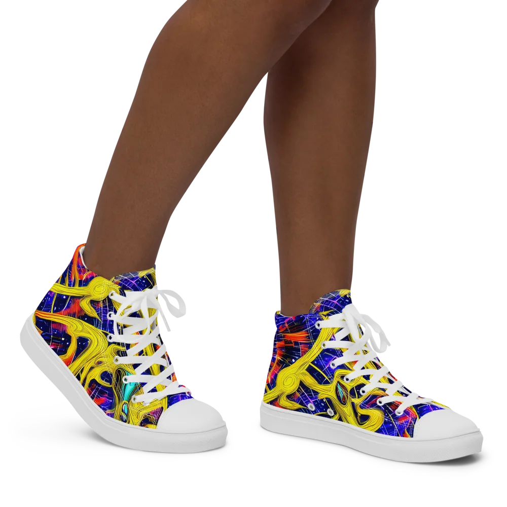 Carlo Galli Bibiena on Women's High Top Canvas Shoes — Right