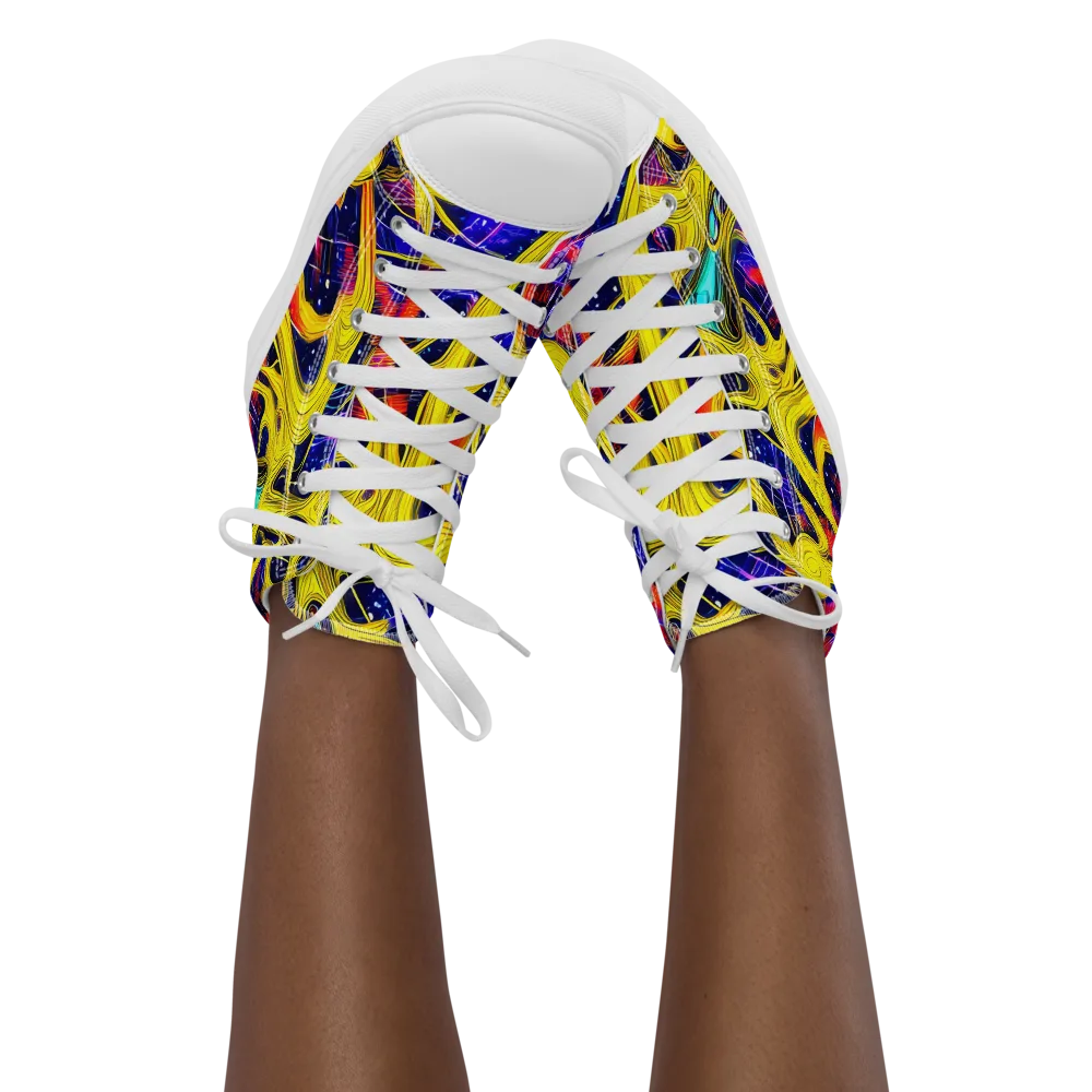 Carlo Galli Bibiena on Women's High Top Canvas Shoes — Front