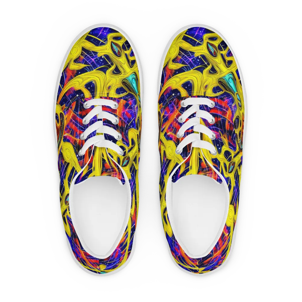 Carlo Galli Bibiena on Men's Lace-Up Canvas Shoes — Front