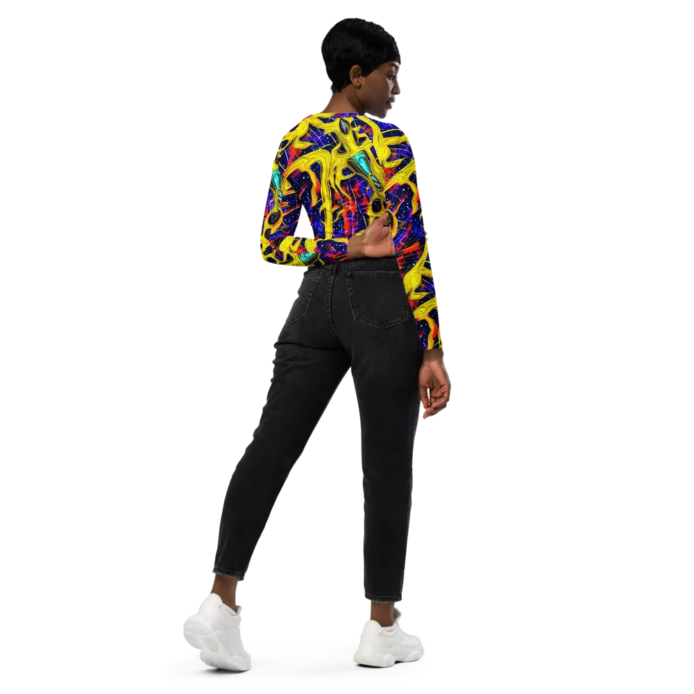 Carlo Galli Bibiena on Long Sleeve Crop Top — Right Back