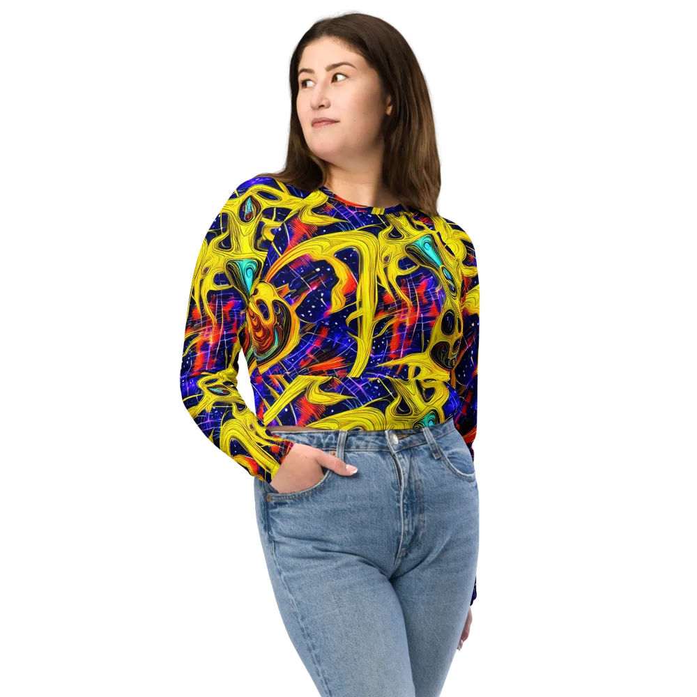 Carlo Galli Bibiena on Long Sleeve Crop Top — Front