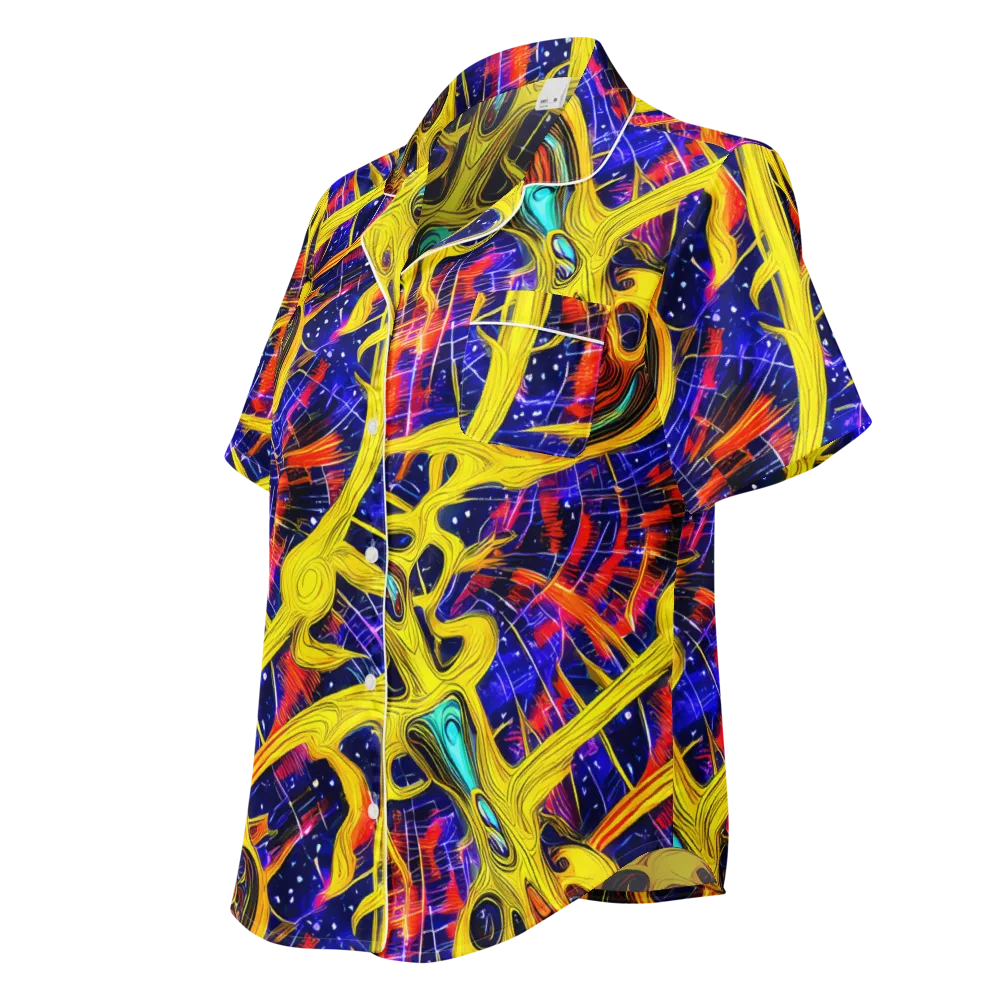 Carlo Galli Bibiena on Women's Short Sleeve Pajama Top — Left Front