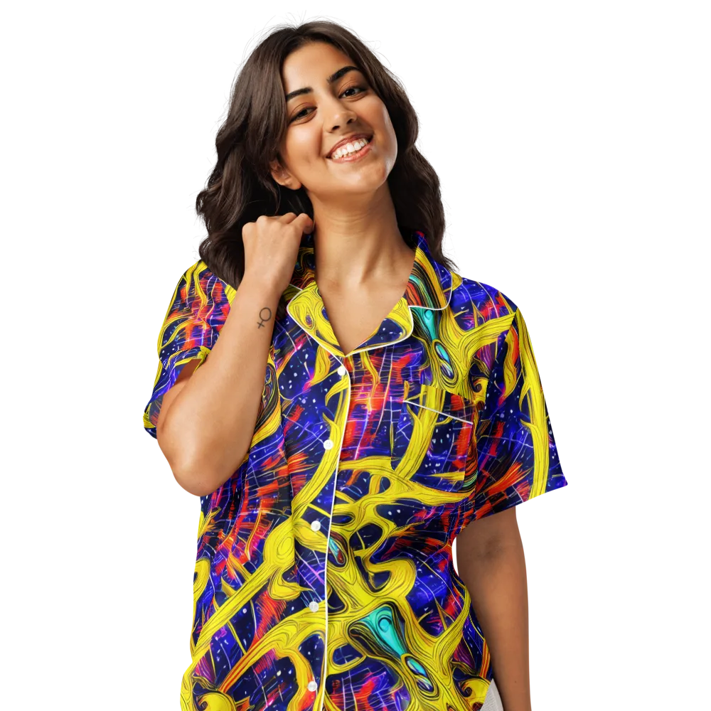 Carlo Galli Bibiena on Women's Short Sleeve Pajama Top — Front