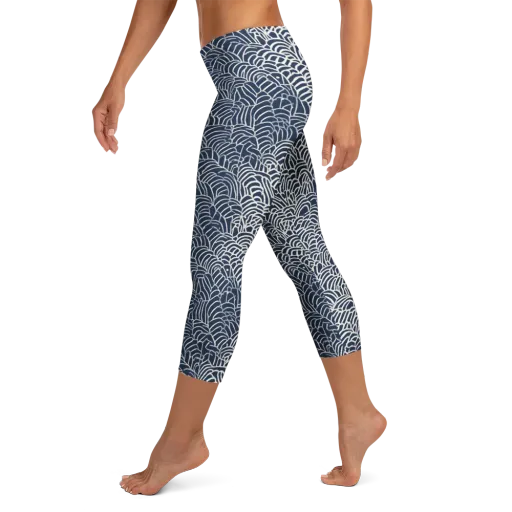 Indigo Fanwork on a Capri Leggings