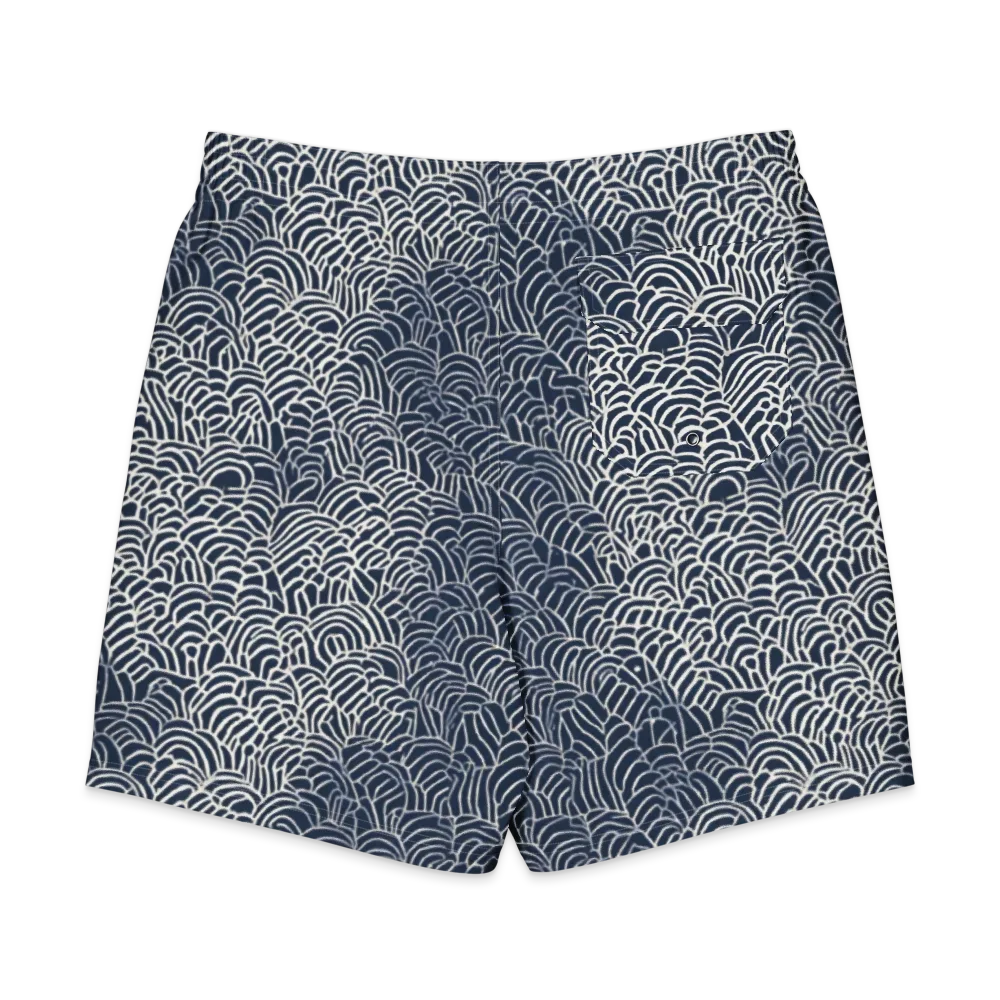 Indigo Fanwork on Men's Board Shorts — Back