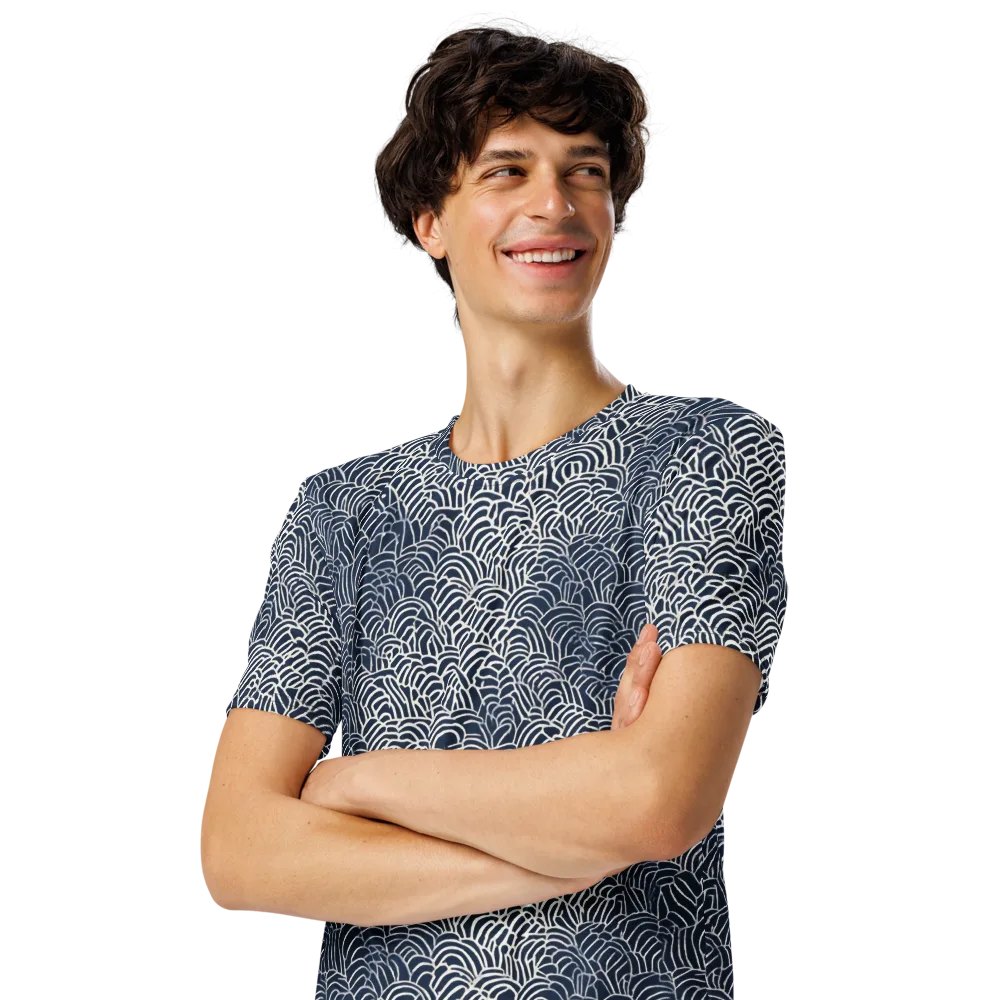 Indigo Fanwork on Men's Crew Neck T-Shirt — Left Front