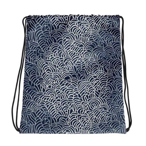 Indigo Fanwork on a Drawstring Bag