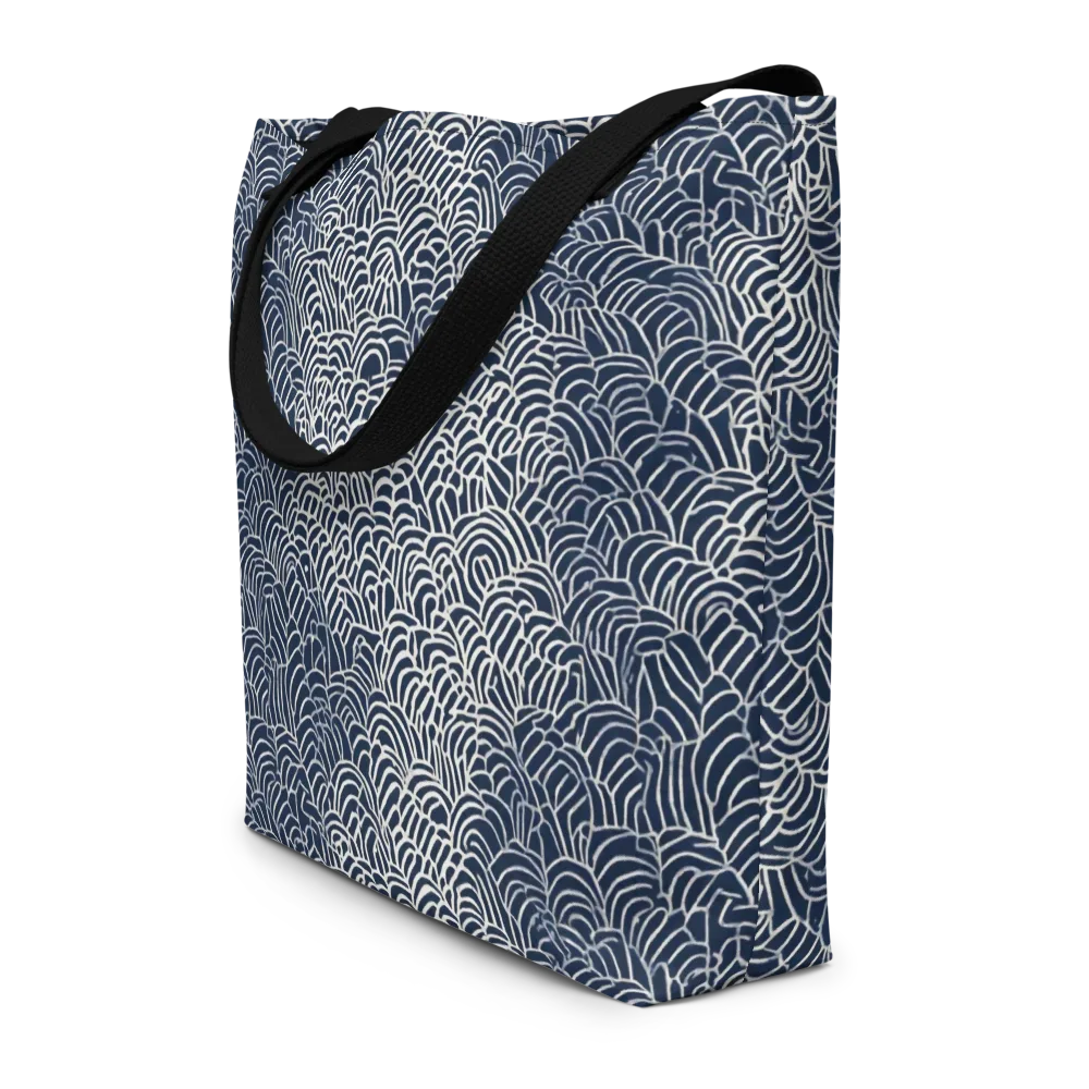 Indigo Fanwork on Large Tote Bag W/ Pocket — Front