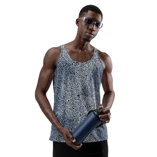 Indigo Fanwork on a Men's Tank Top