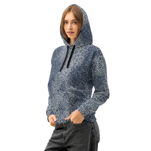 Indigo Fanwork on a Cotton Hoodie