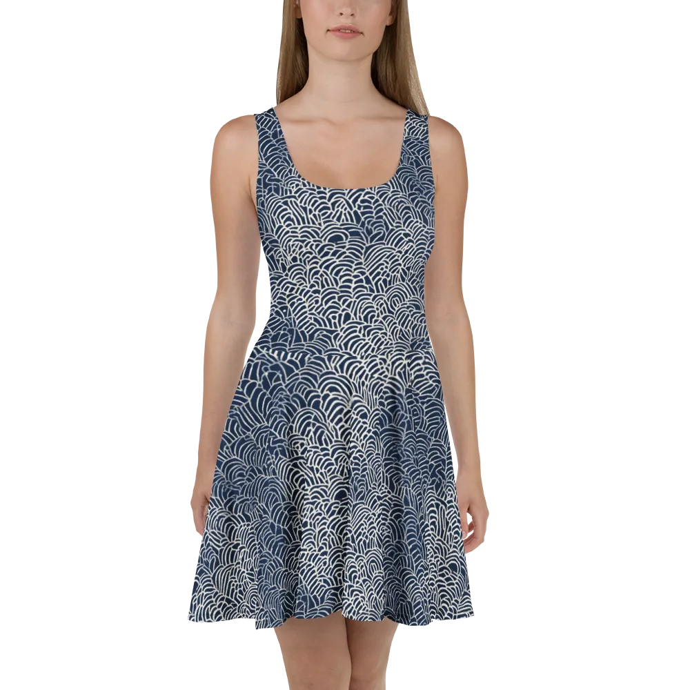 Indigo Fanwork on Skater Dress — Front