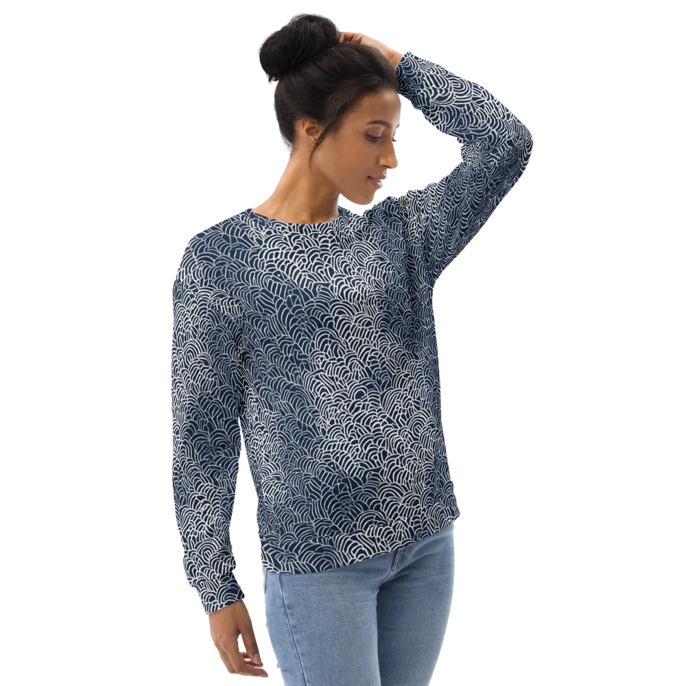 Indigo Fanwork on Sweatshirt — Right Front