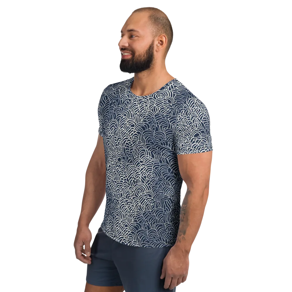 Indigo Fanwork on Men's Athletic T-Shirt — Left