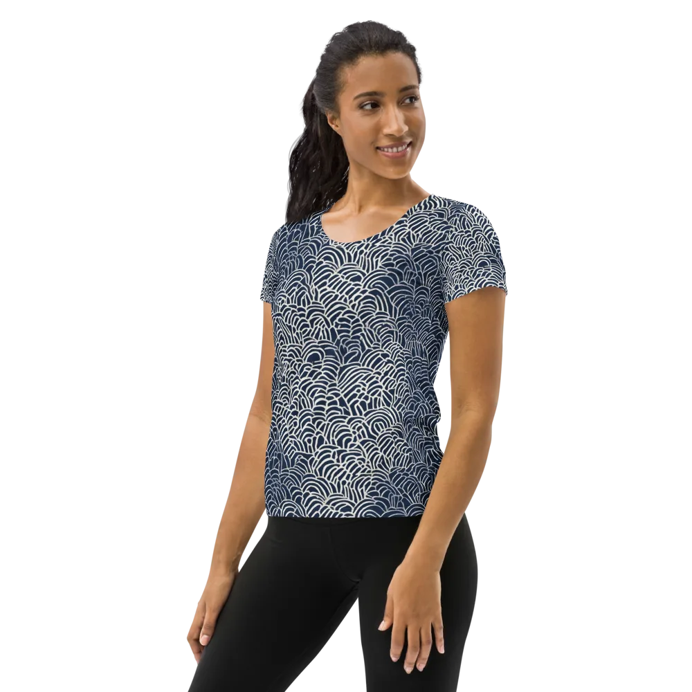 Indigo Fanwork on Women's Athletic T-Shirt — Left