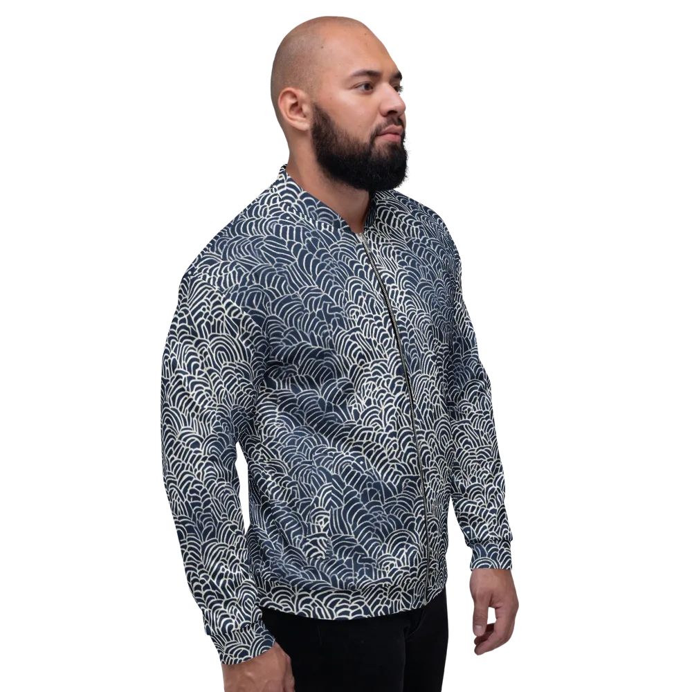 Indigo Fanwork on Bomber Jacket — Right