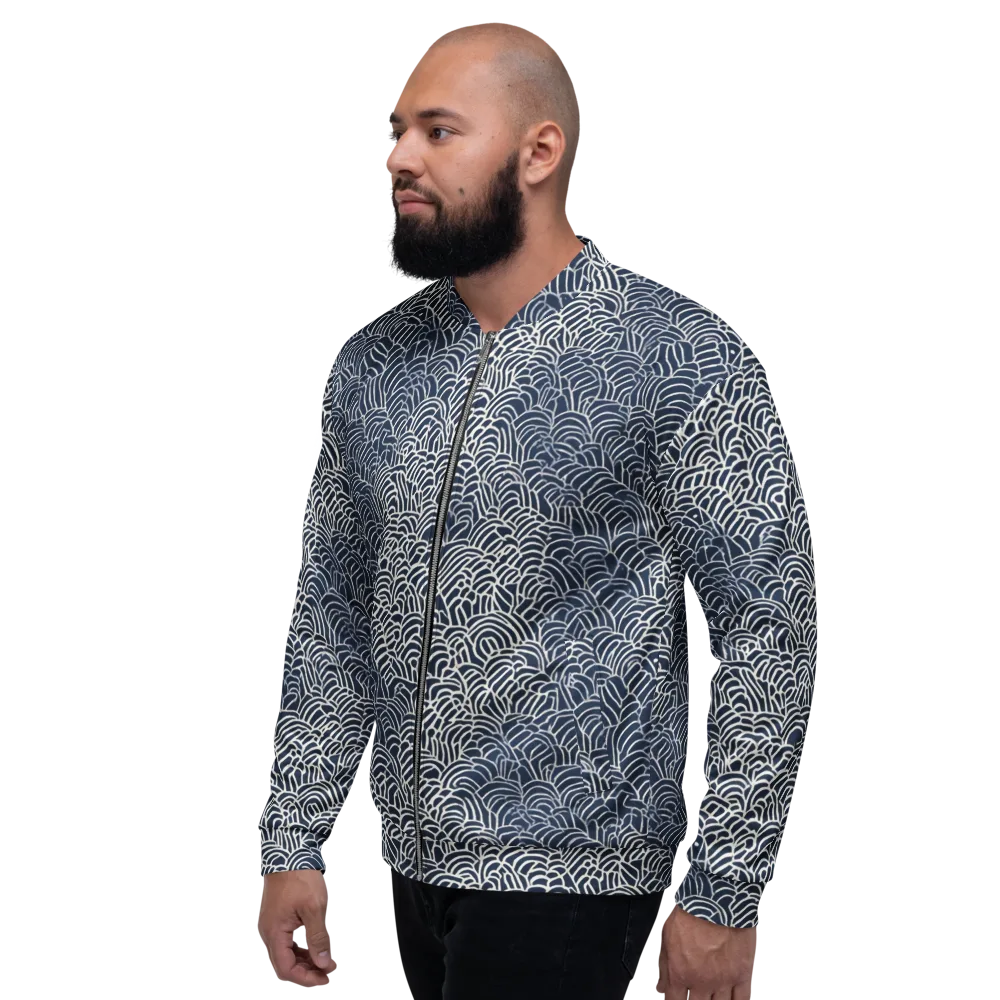 Indigo Fanwork on Bomber Jacket — Left
