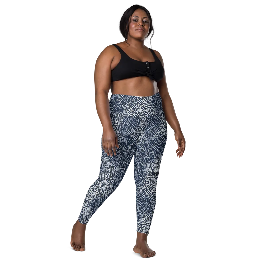 Indigo Fanwork on Leggings with Pockets — Front