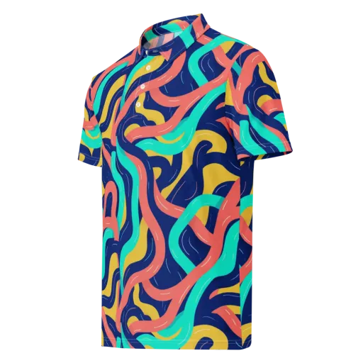 Chromatic Knot on a Men's Slim Fit Polo Shirt