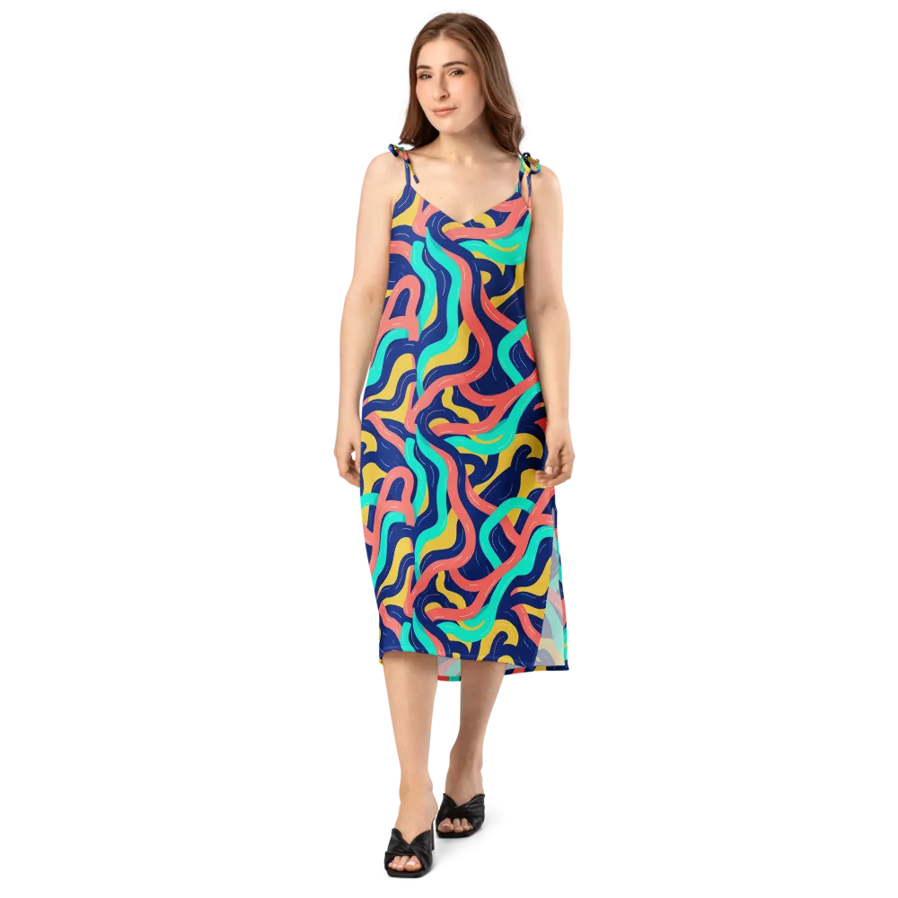 Chromatic Knot on Slip Dress — Front
