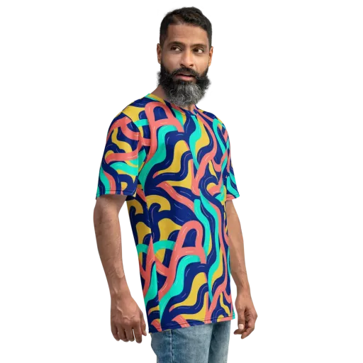 Chromatic Knot on a Men's Crew Neck T-Shirt