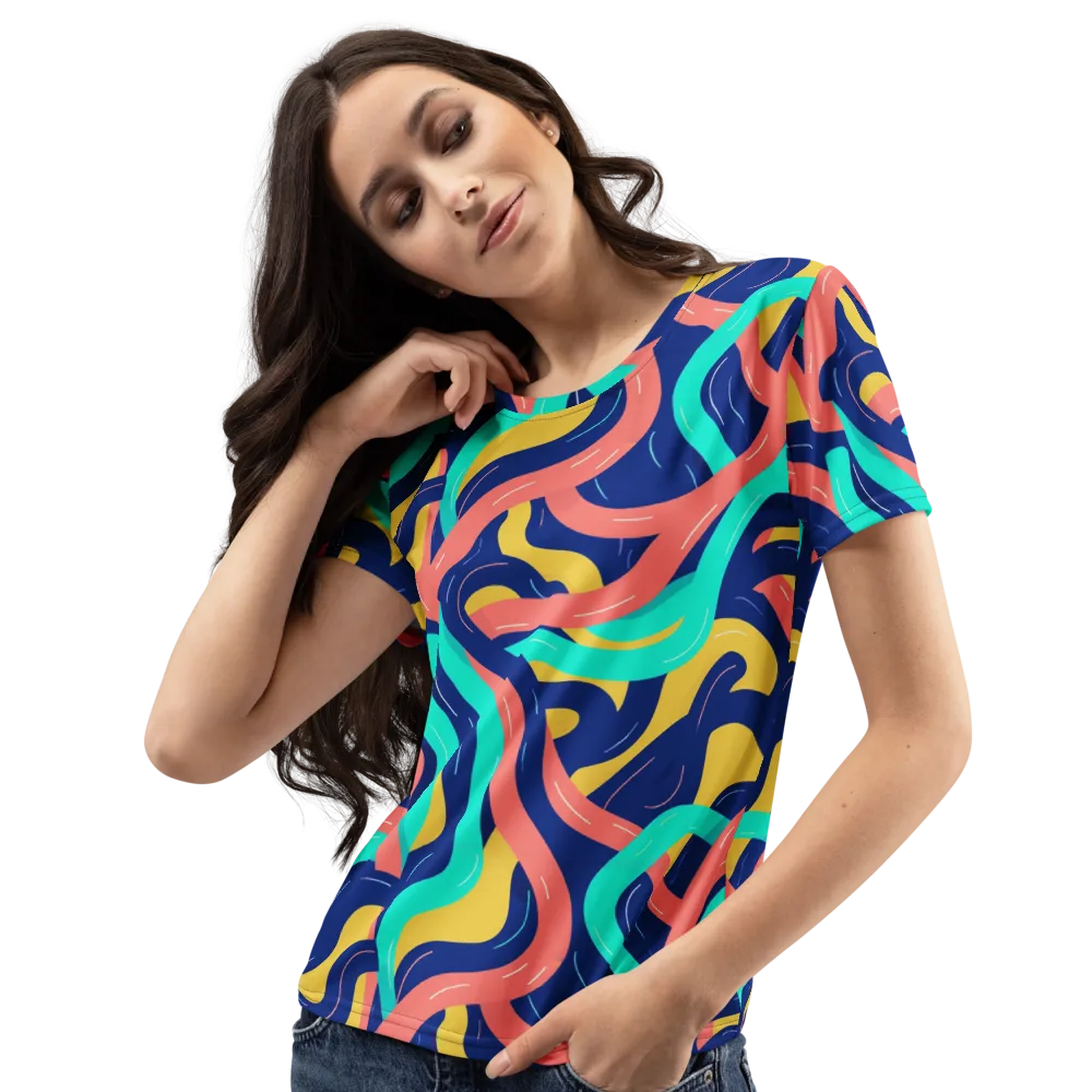Chromatic Knot on Women's Crew Neck T-Shirt — Left Front