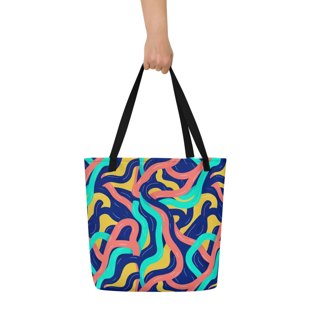 Chromatic Knot on Large Tote Bag W/ Pocket — Front