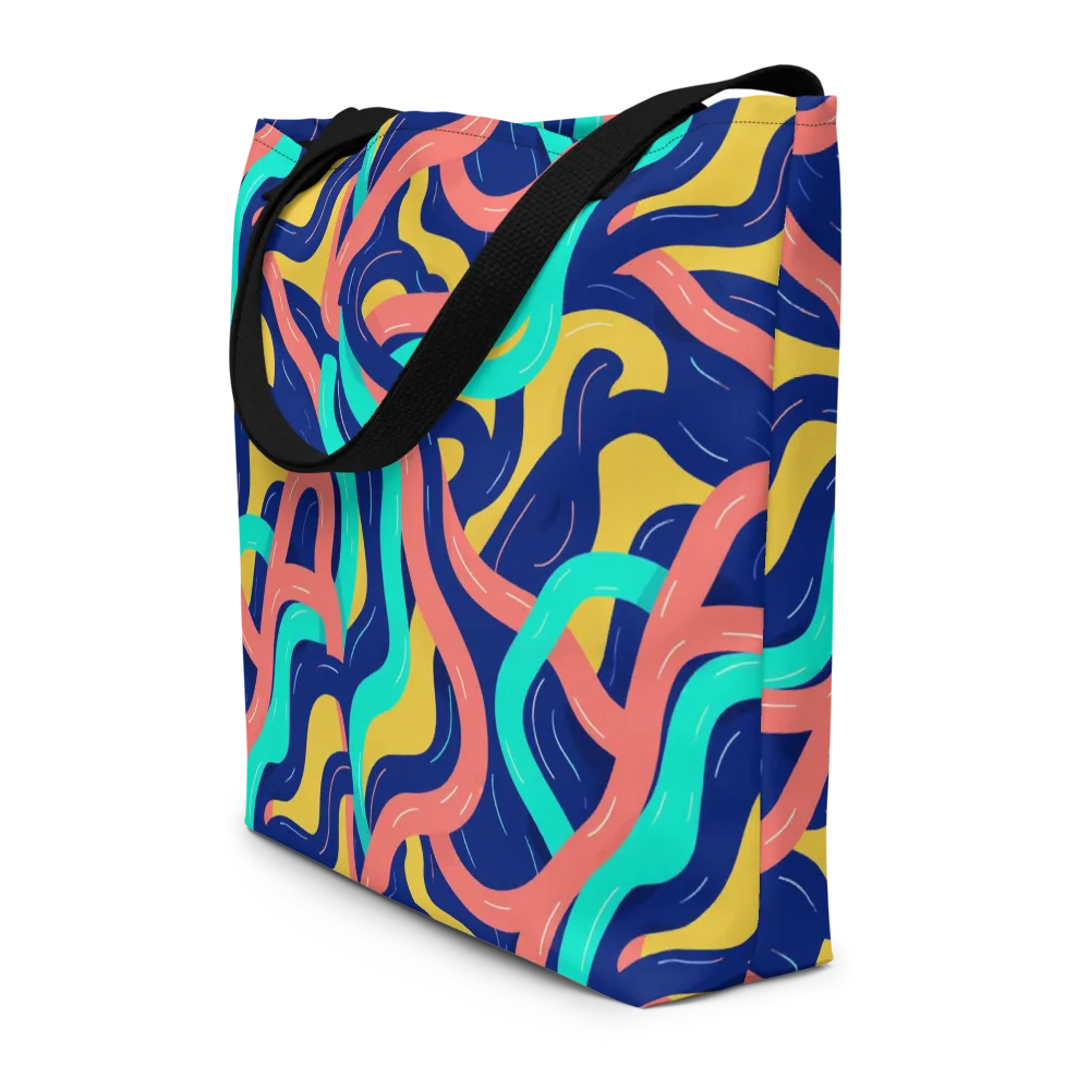 Chromatic Knot on Large Tote Bag W/ Pocket — Front