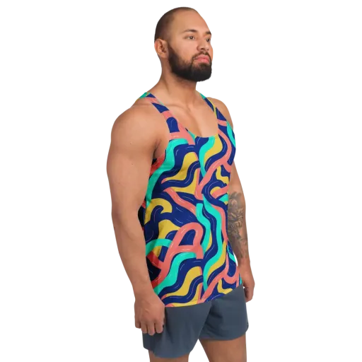 Chromatic Knot on a Men's Tank Top