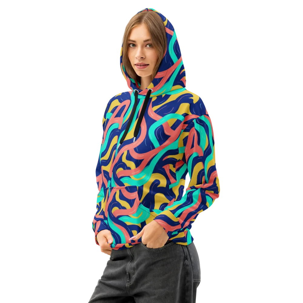 Chromatic Knot on Cotton Hoodie — Left Front