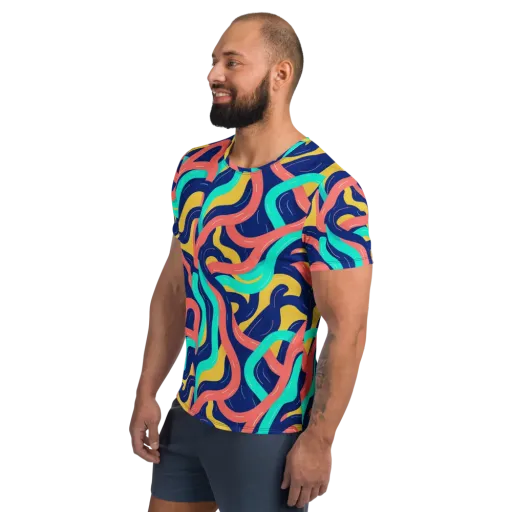 Chromatic Knot on a Men's Athletic T-Shirt