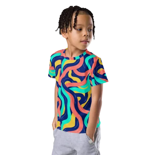 Chromatic Knot on a Kids Crew Neck T-Shirt