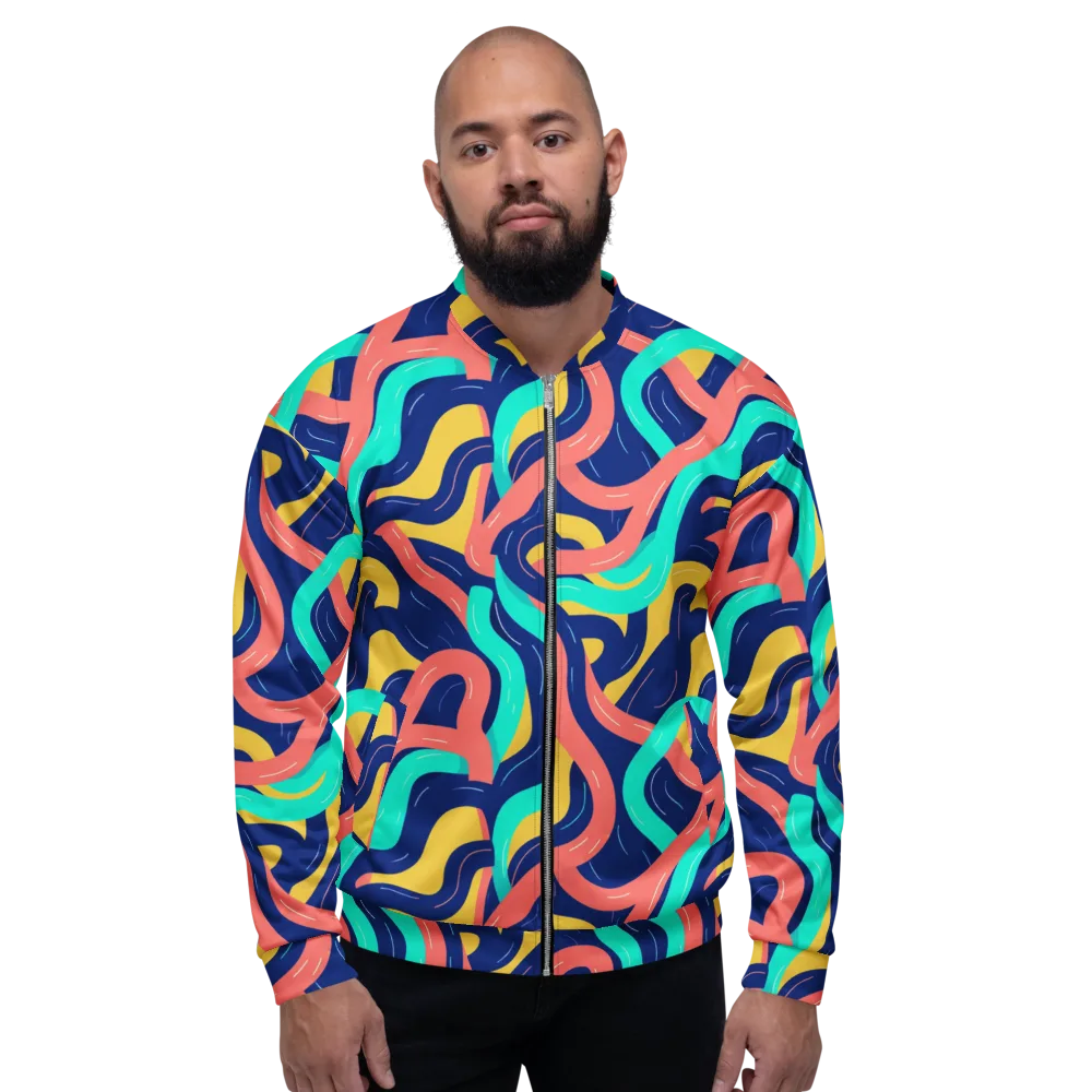 Chromatic Knot on Bomber Jacket — Front