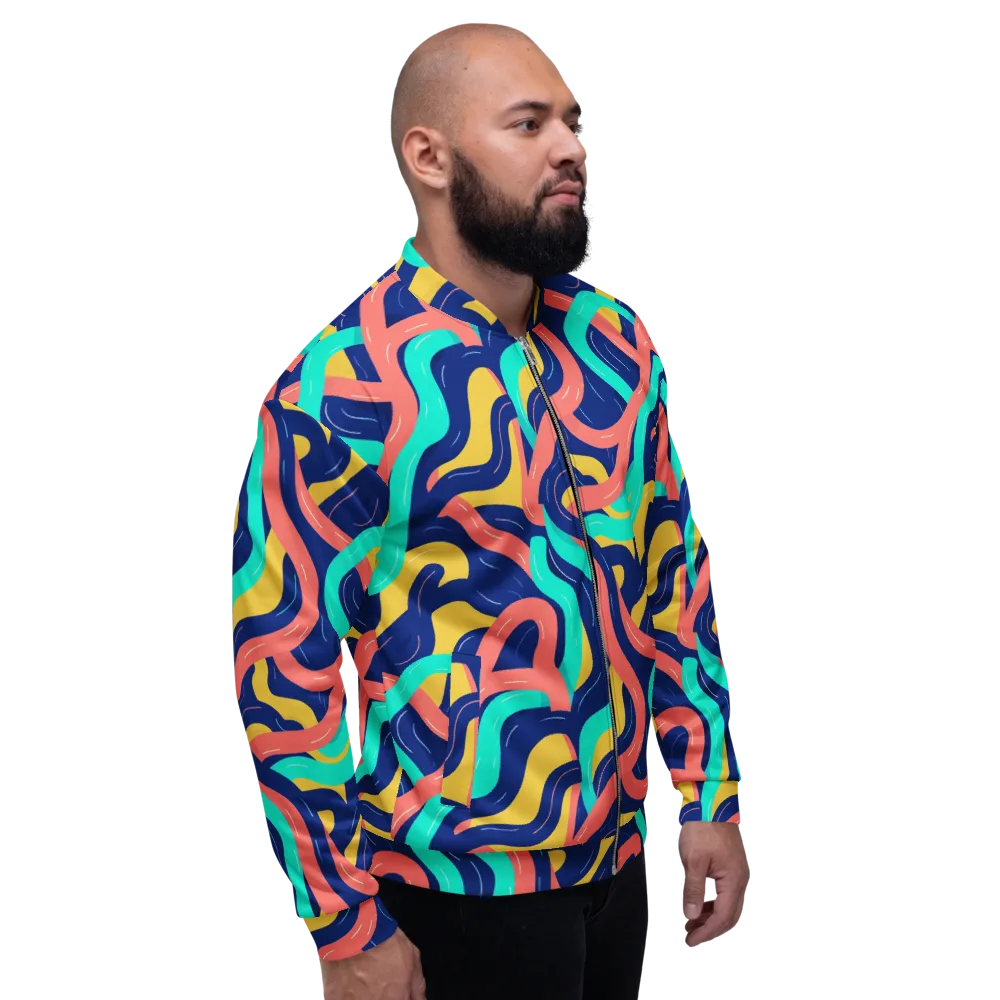 Chromatic Knot on Bomber Jacket — Right