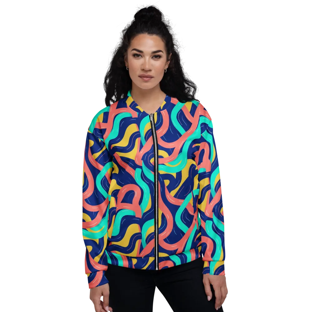 Chromatic Knot on Bomber Jacket — Front