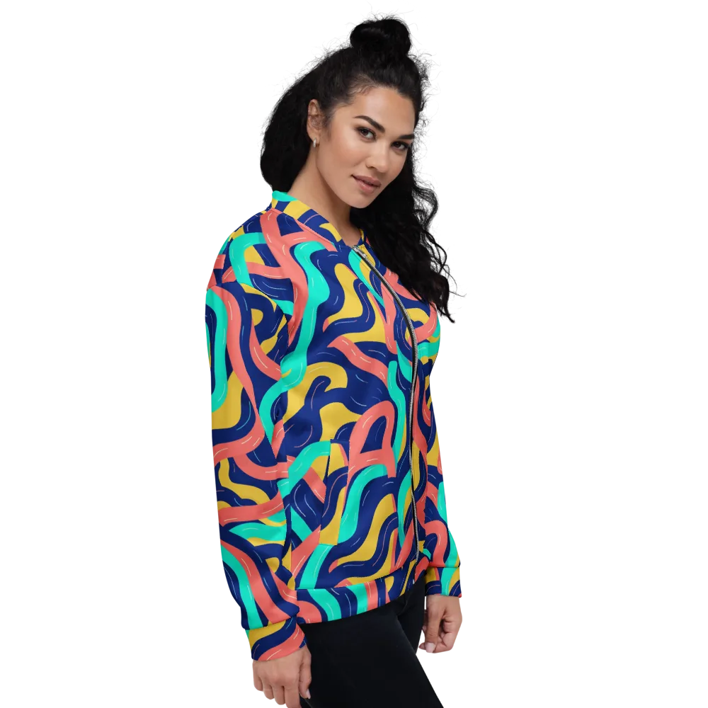 Chromatic Knot on Bomber Jacket — Right