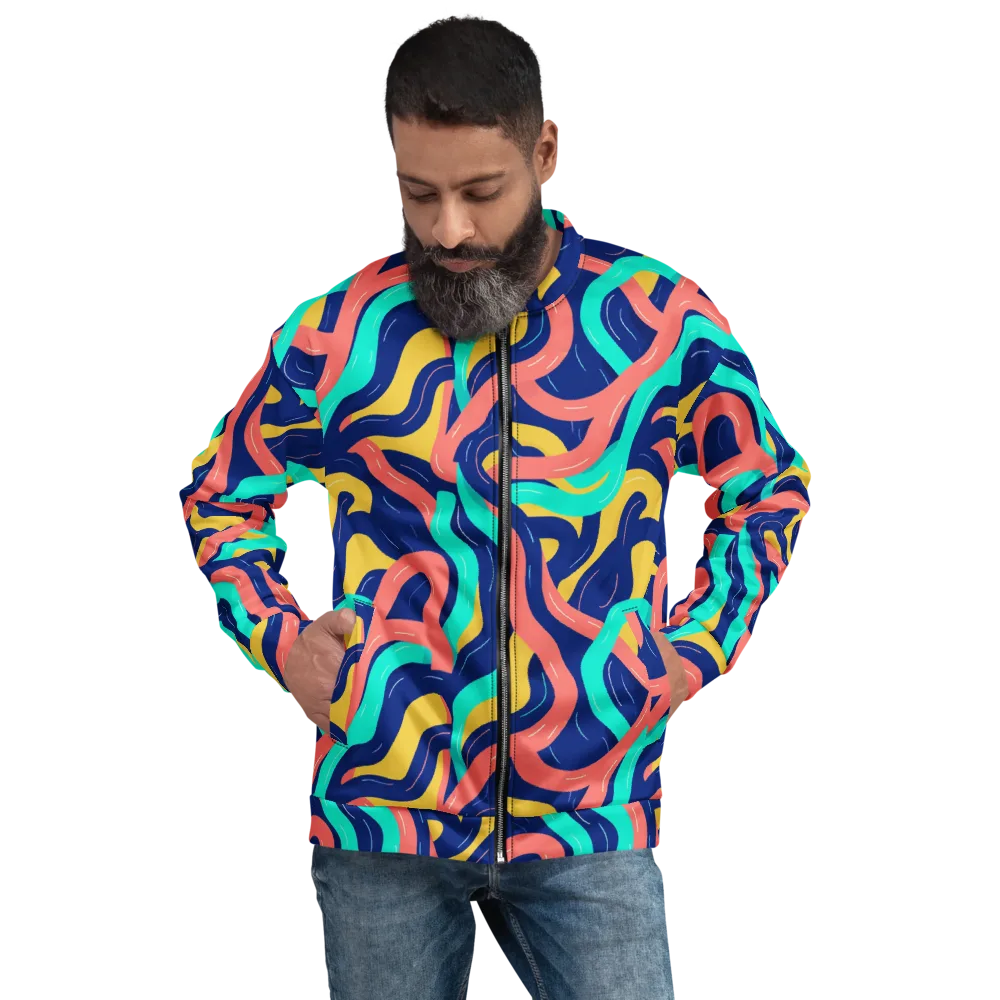 Chromatic Knot on Bomber Jacket — Front